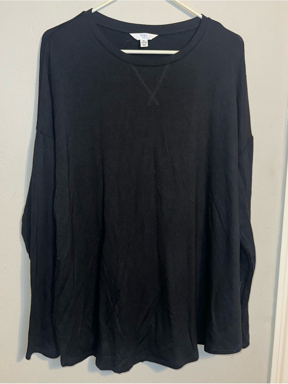 Time and Tru Long Sleeve Black Shirt